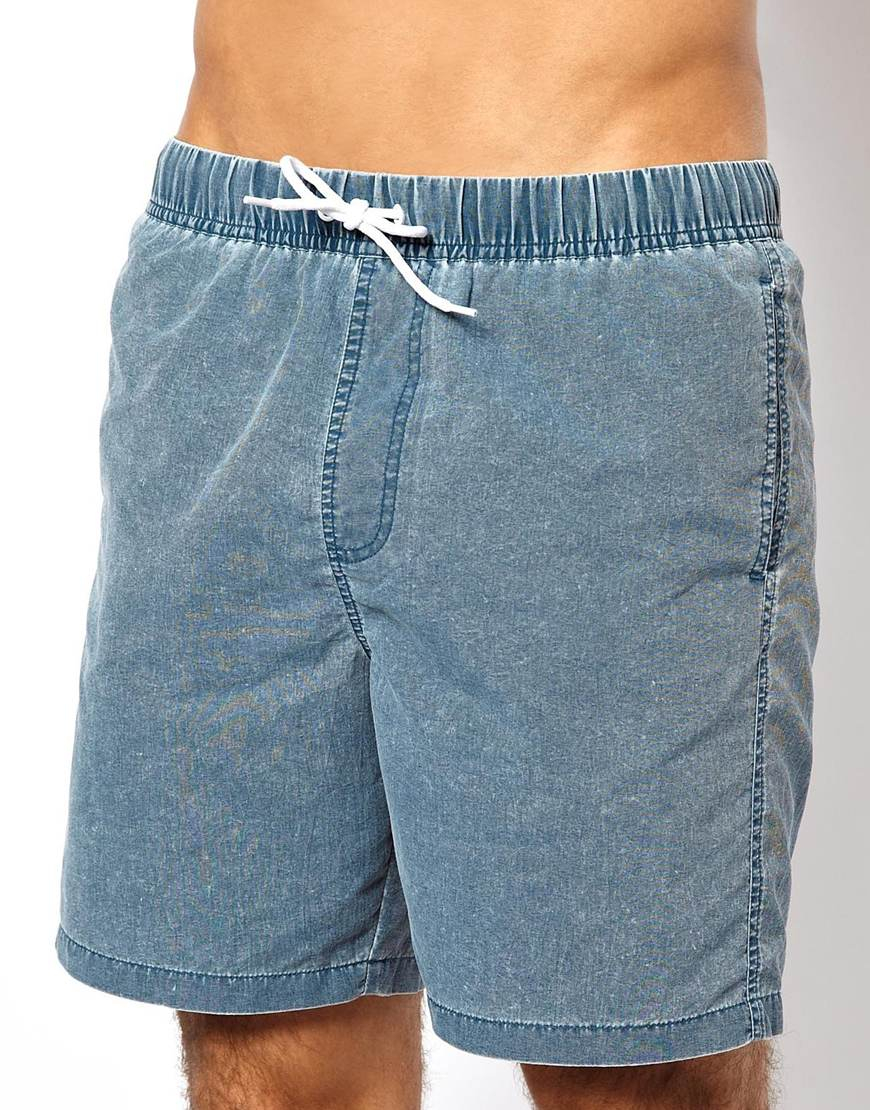 acid wash jersey shorts