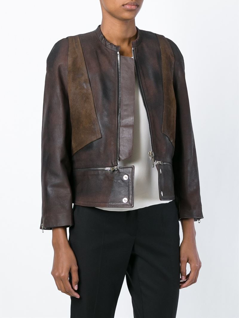 Golden Goose Deluxe Brand Wool Lined Leather Jacket In Brown Lyst Gallery