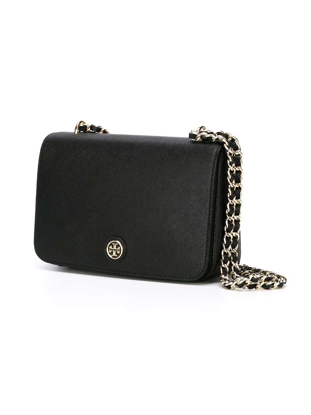 Tory burch 'Robinson' Shoulder Bag in Black | Lyst