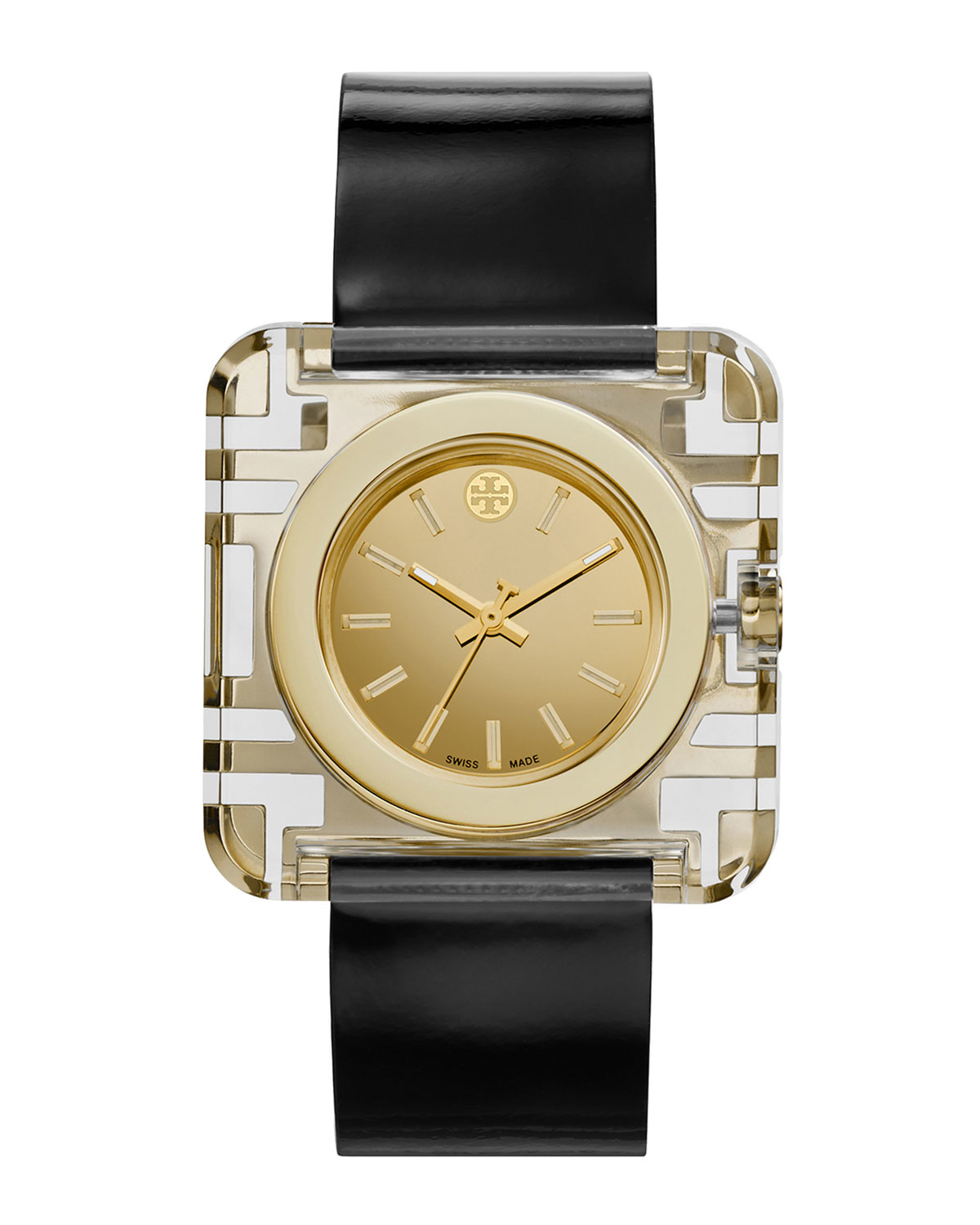 Lyst - Tory Burch Izzie Leather-strap Golden Watch in Metallic