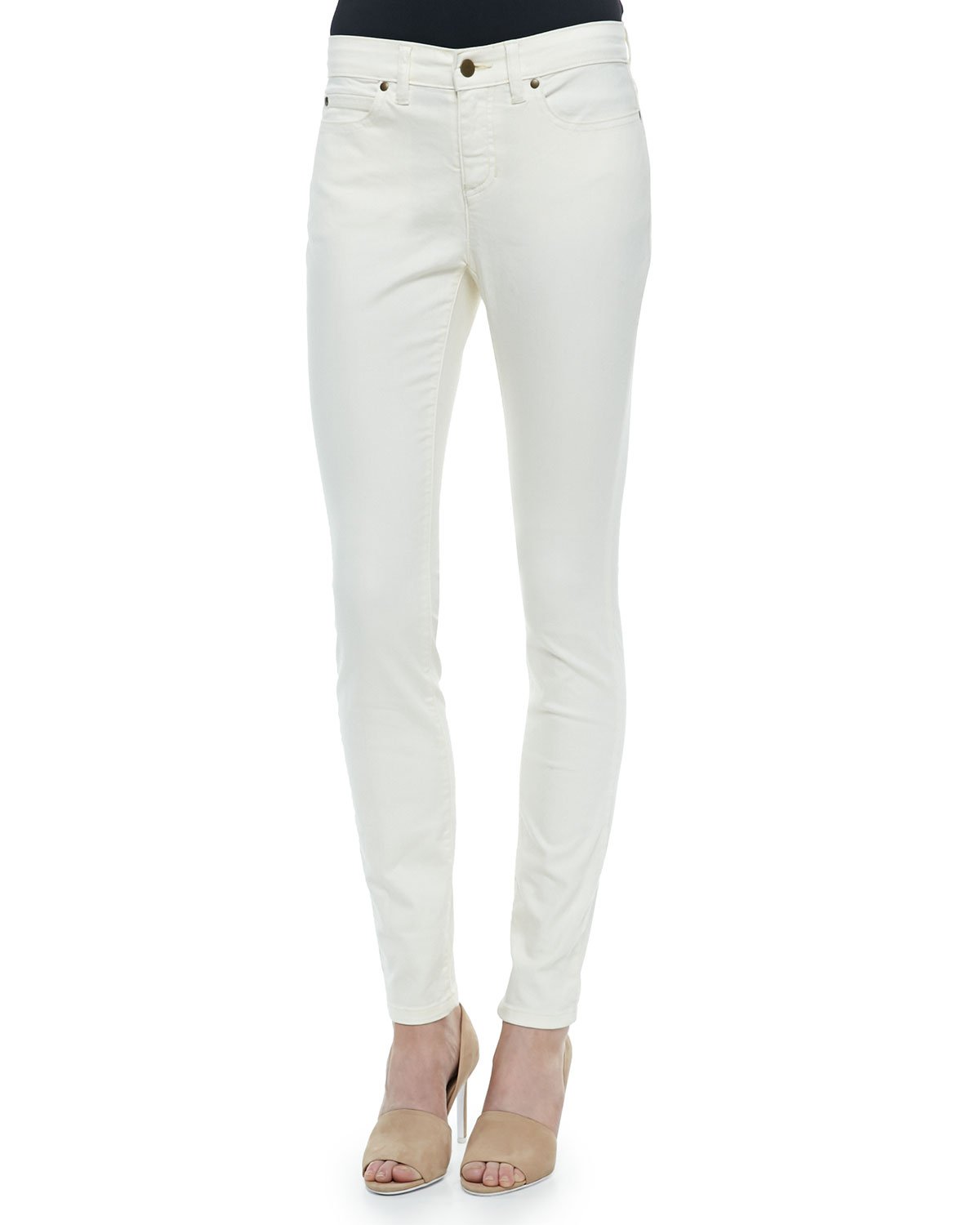 white stretch skinny jeans