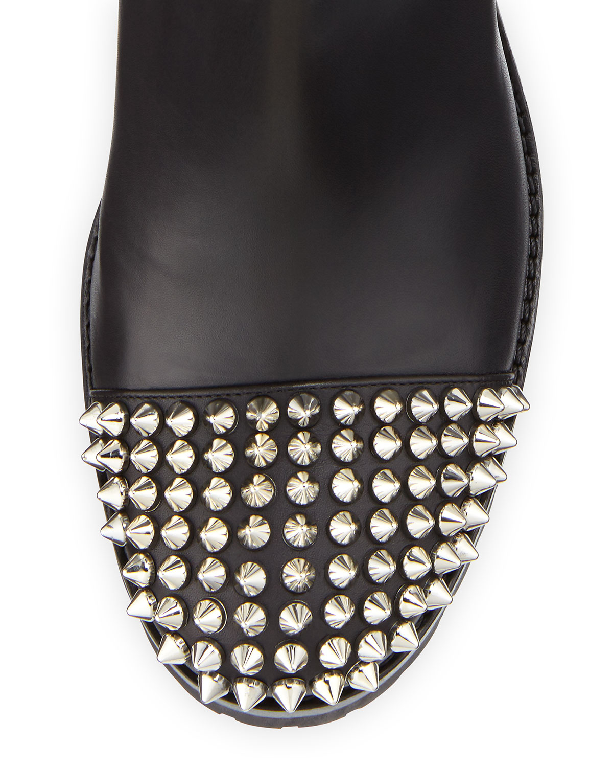 Christian louboutin Napaleona Spiked-toe Red Sole Knee Boot in ...