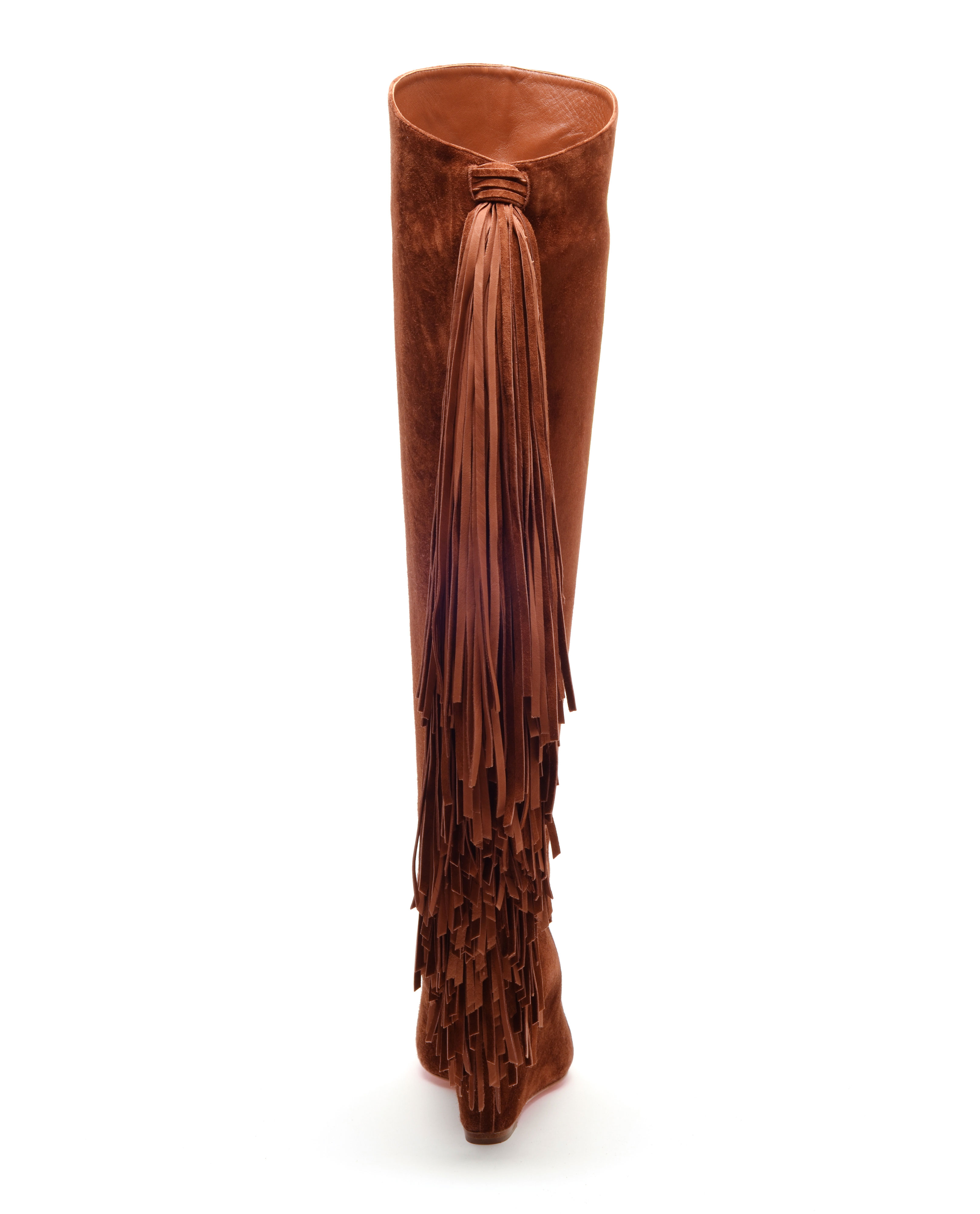 Christian louboutin Pouliche Tan Suede Wedge Boots in Brown | Lyst
