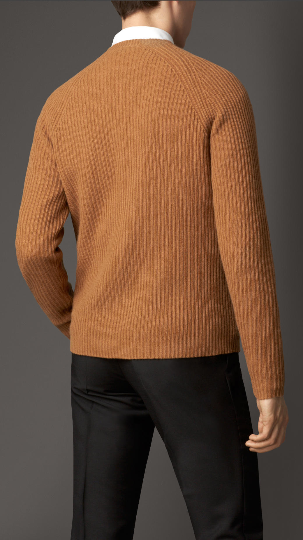Burberry Lightweight Cashmere Sweater in Orange for Men (camel) | Lyst
