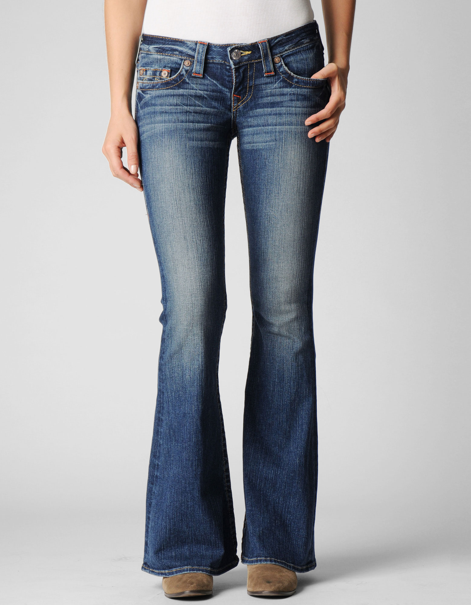 Lyst - True Religion Womens Originals Carrie Low Rise Flare in Blue