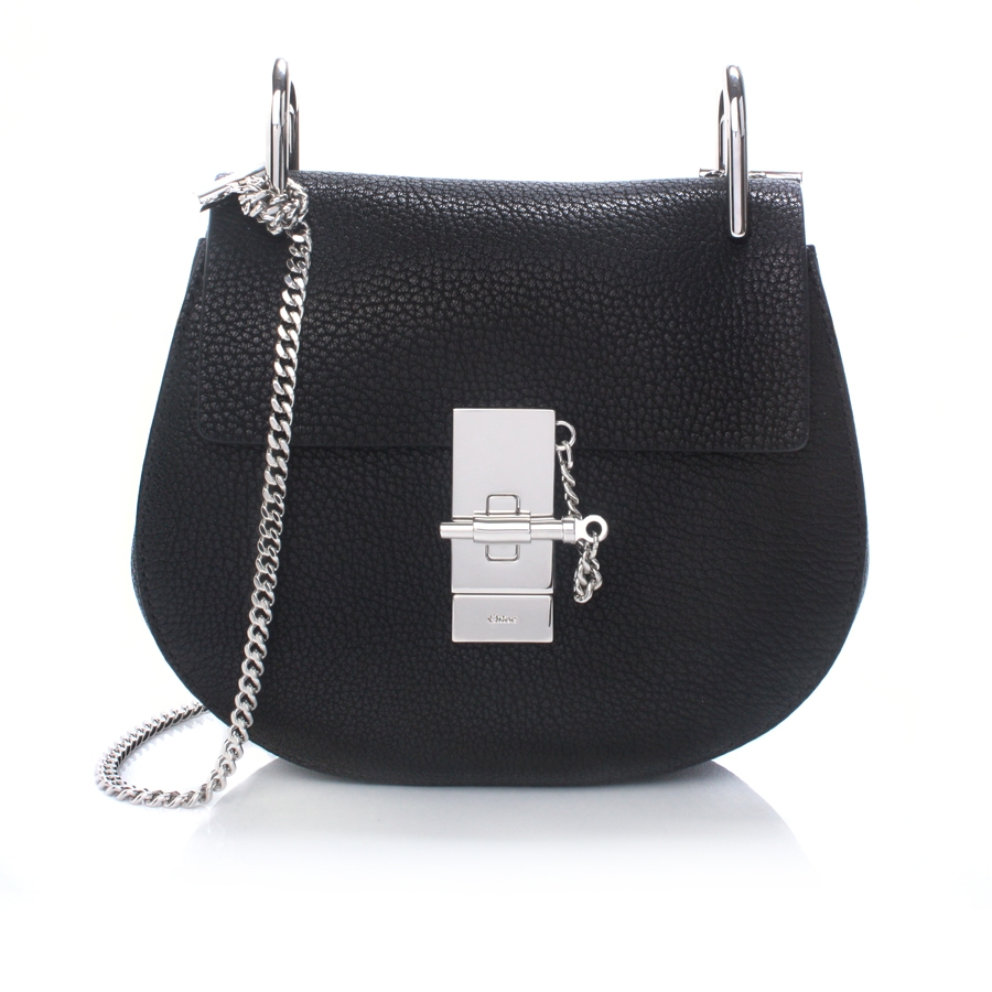 Chlo Drew Mini Bag In Black Small Grain Calfskin in Black | Lyst