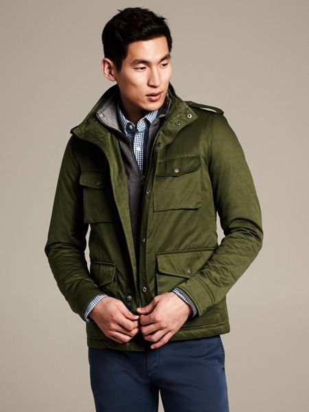 Banana Republic Four Pocket Military Jacket Bright Moss in Green for ...