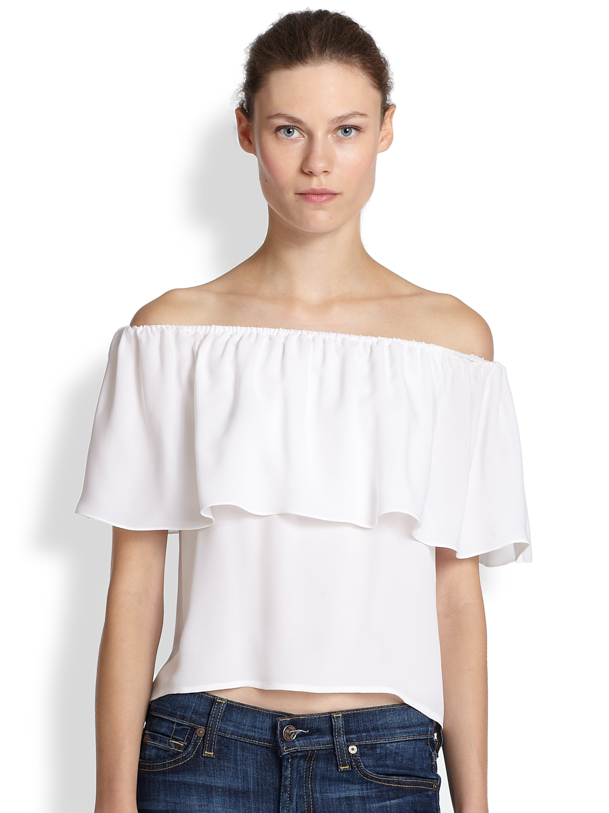 womens white off shoulder top