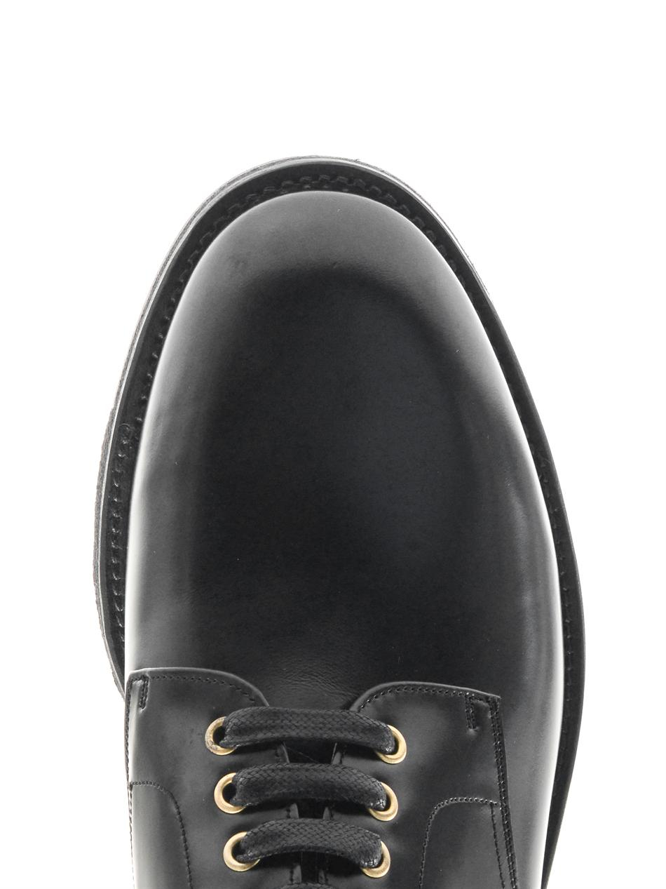 Cerruti 1881 Crepesole Leather Derby Shoes in Black for Cerruti 1881 Crepesole Leather Derby Shoes in Black for