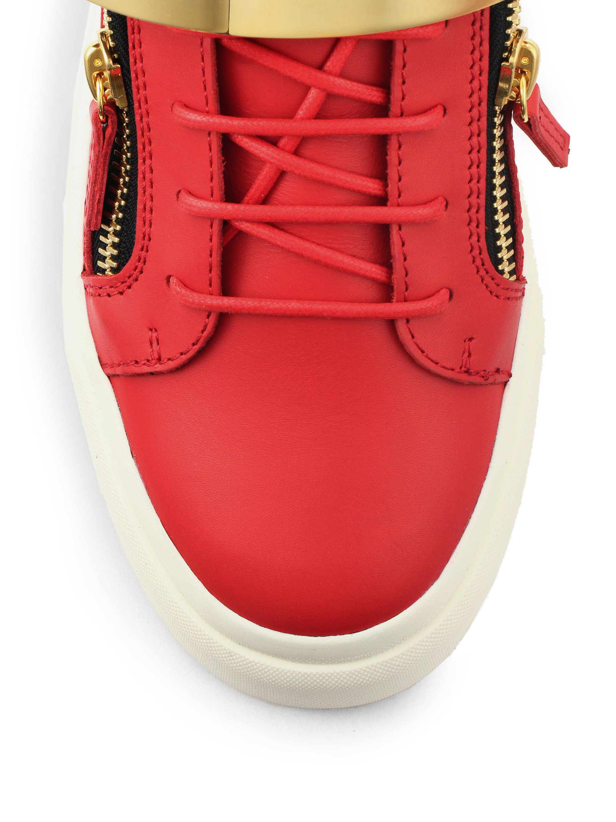 giuseppe zanotti red sneakers