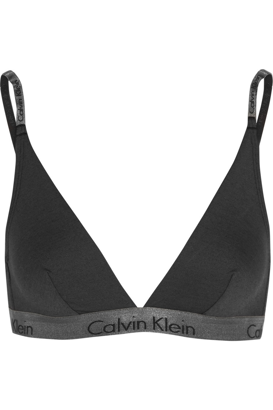 Lyst Calvin Klein Stretchjersey Softcup Triangle Bra in Gray