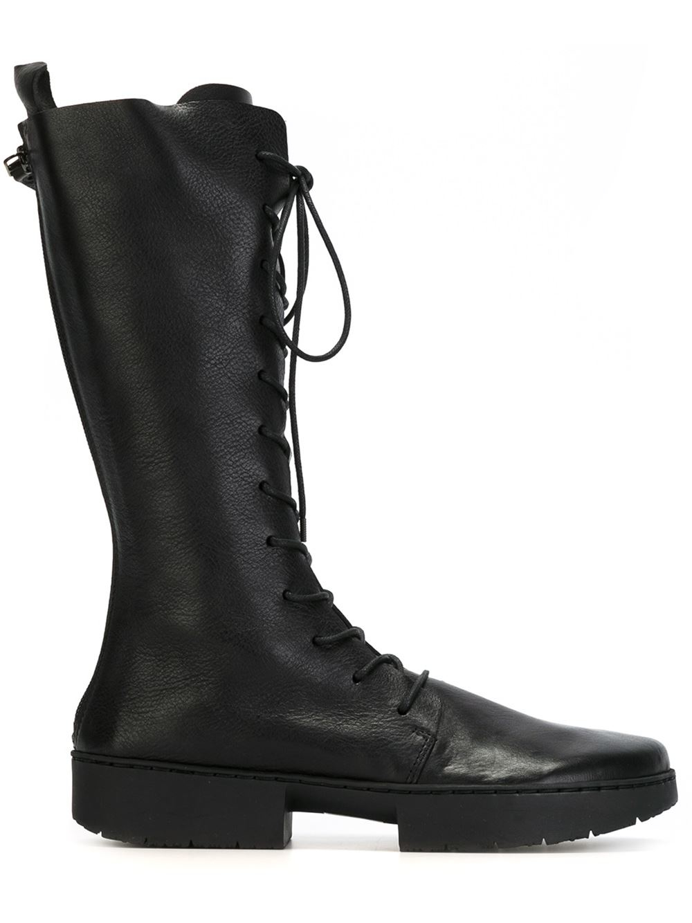 black knee lace up boots