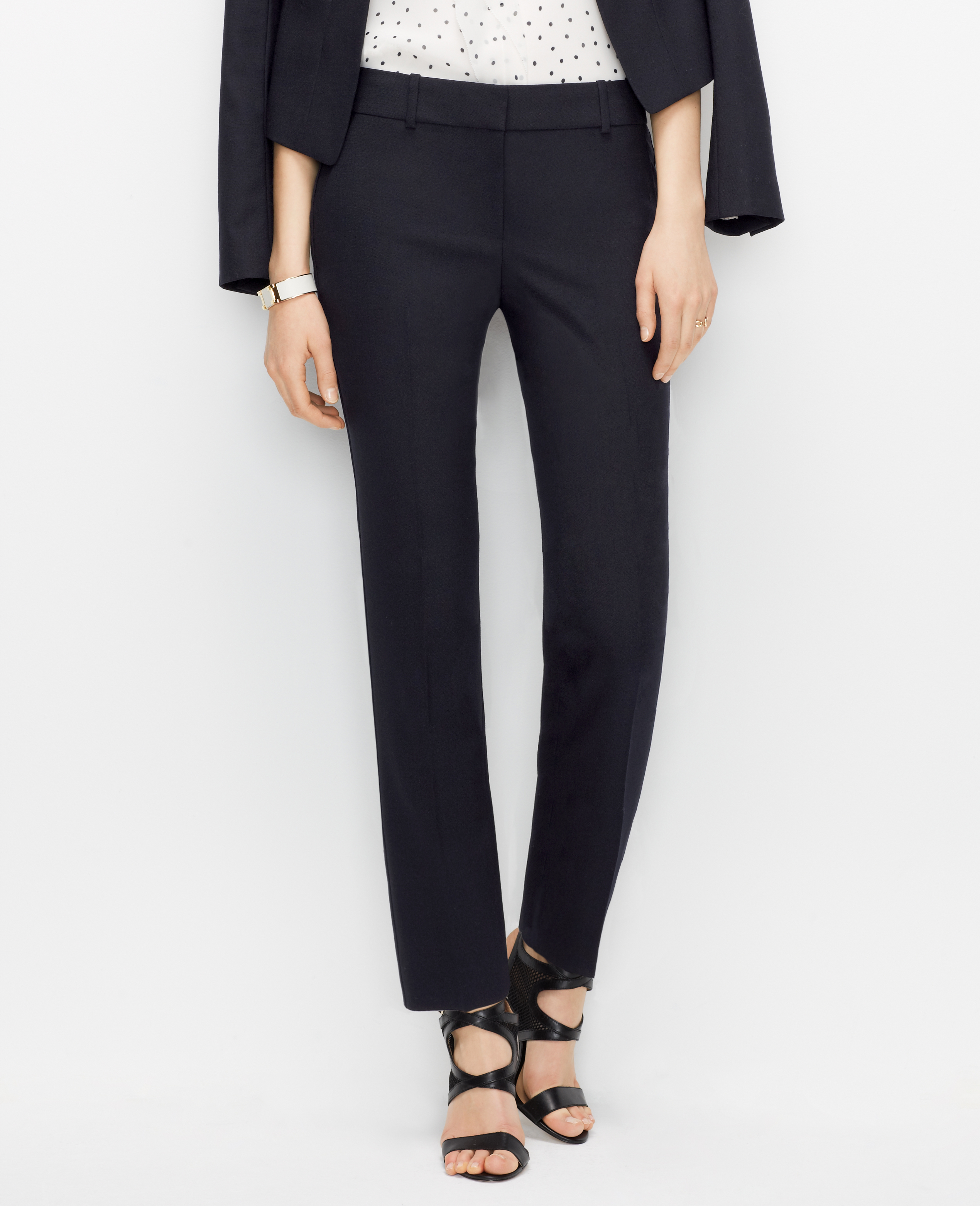 Lyst - Ann taylor Tall Signature Straight Ankle Pants in Blue