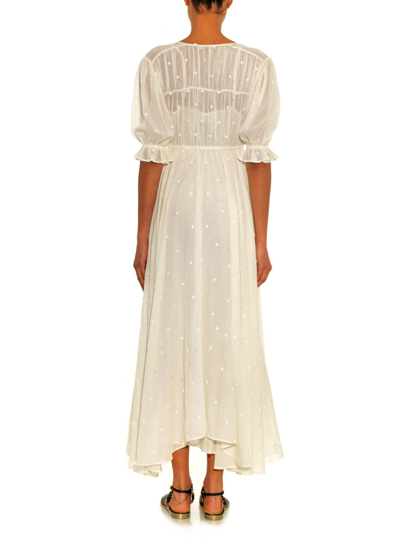 mes demoiselles louise embroidered cotton gauze dress in mes demoiselles louise embroidered cotton gauze dress in