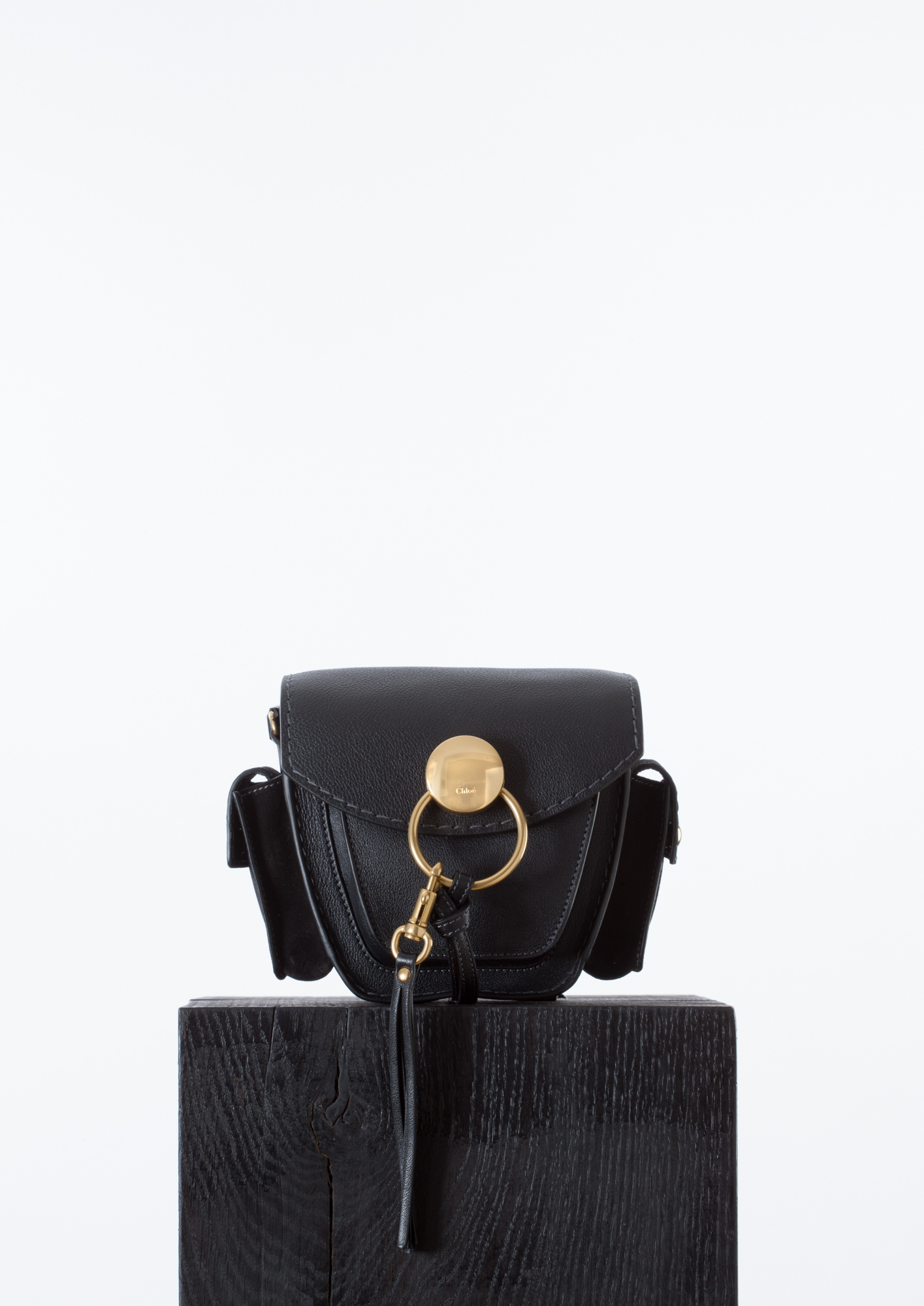 Chlo Jodie Mini Leather Bag in Black | Lyst