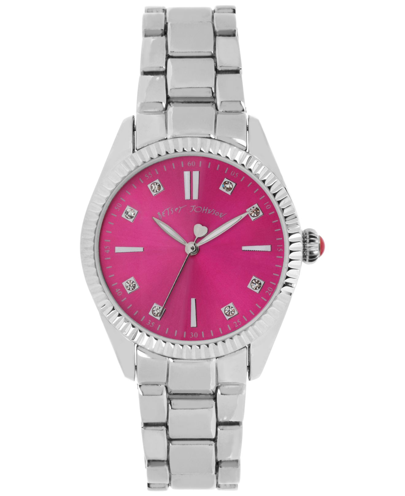 Betsey Johnson Women'S Silver-Tone Bracelet Watch 36Mm Bj00441-01 In ...