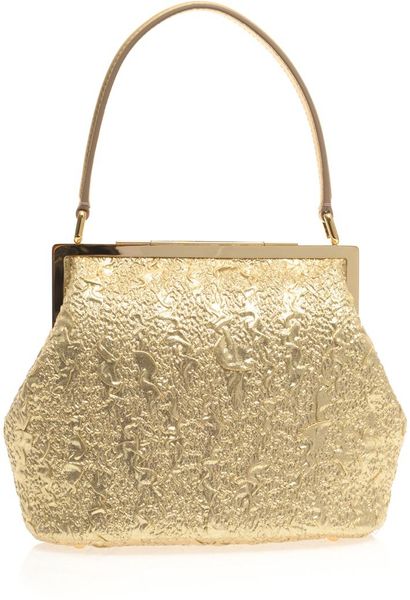 Dolce & Gabbana Sara Metallic Brocade Tophandle Bag in Gold (Metallic ...