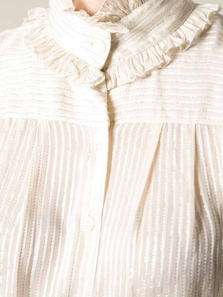 Louis Feraud Vintage Ruffle Shirt in White | Lyst
