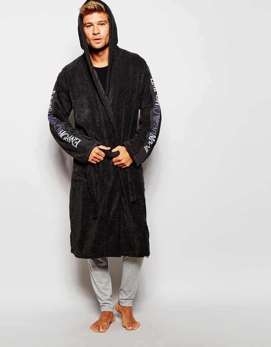 armani dressing gown mens - 65% OFF 