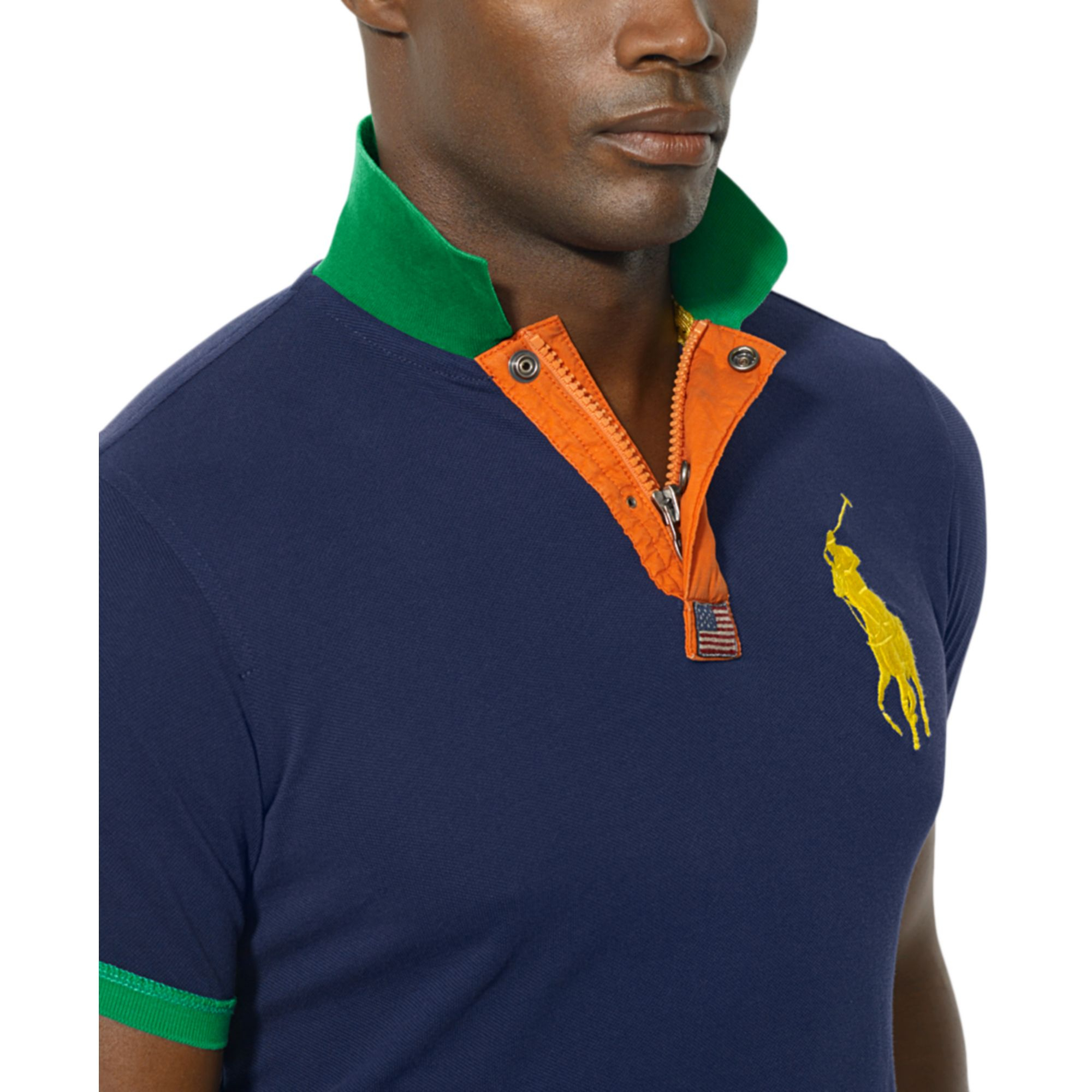 Lyst Ralph lauren Polo Big and Tall Classicfit 67 Mesh Polo in Blue