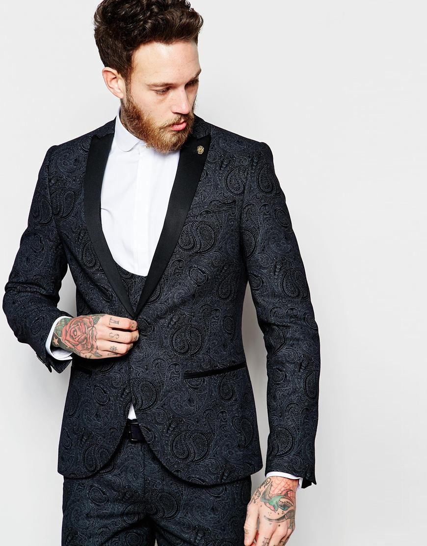 Lyst Noose and monkey Tuxedo WoolBlend Suit Jacket in Black for Men