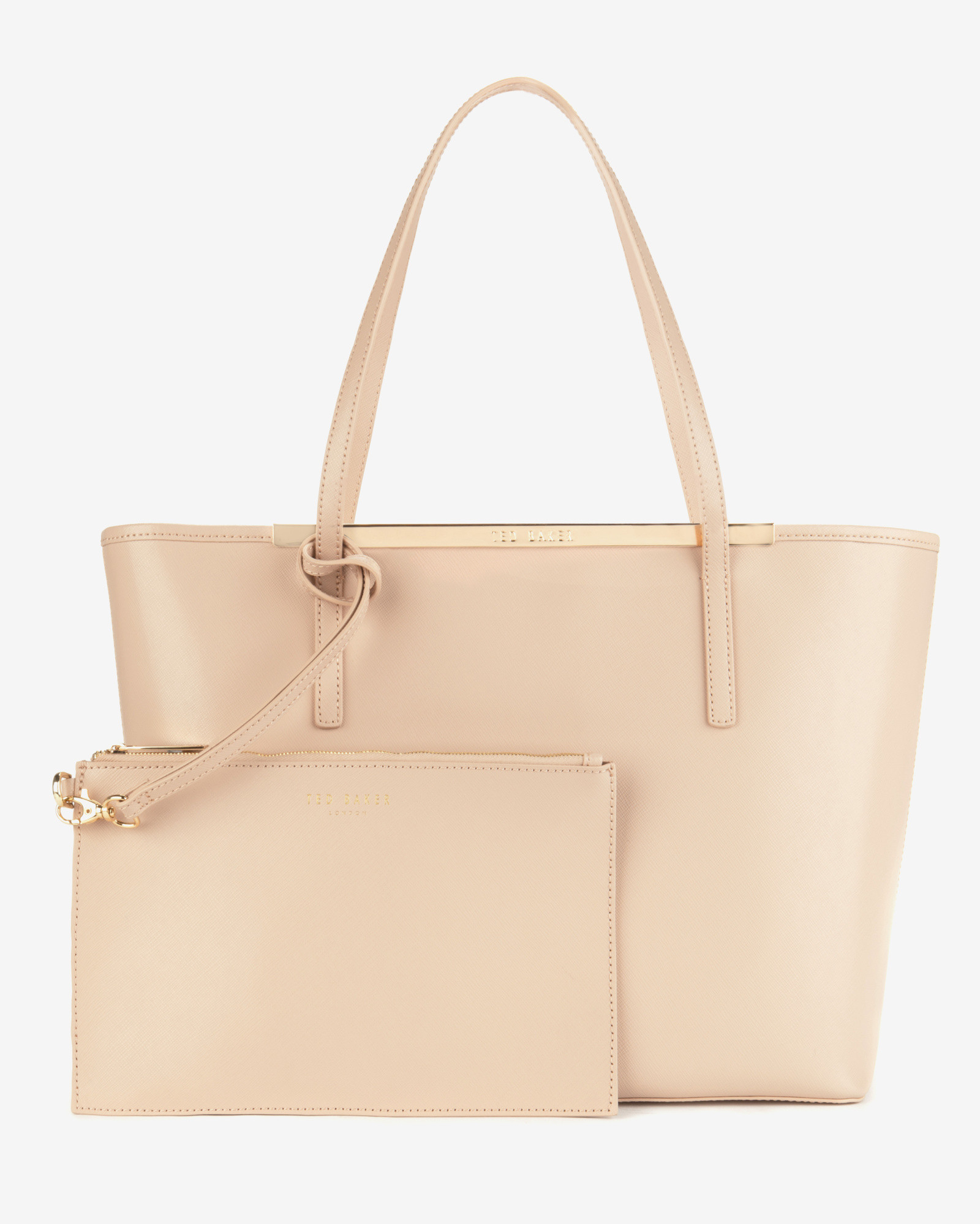 Lyst - Ted Baker Leather Shopper Bag in Natural