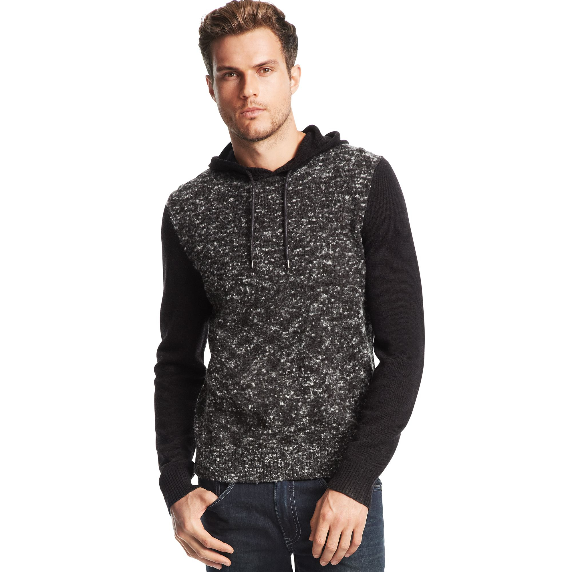 Kenneth Cole New York Long Sleeve Pullover Blocked Hoodie in Gray for ...