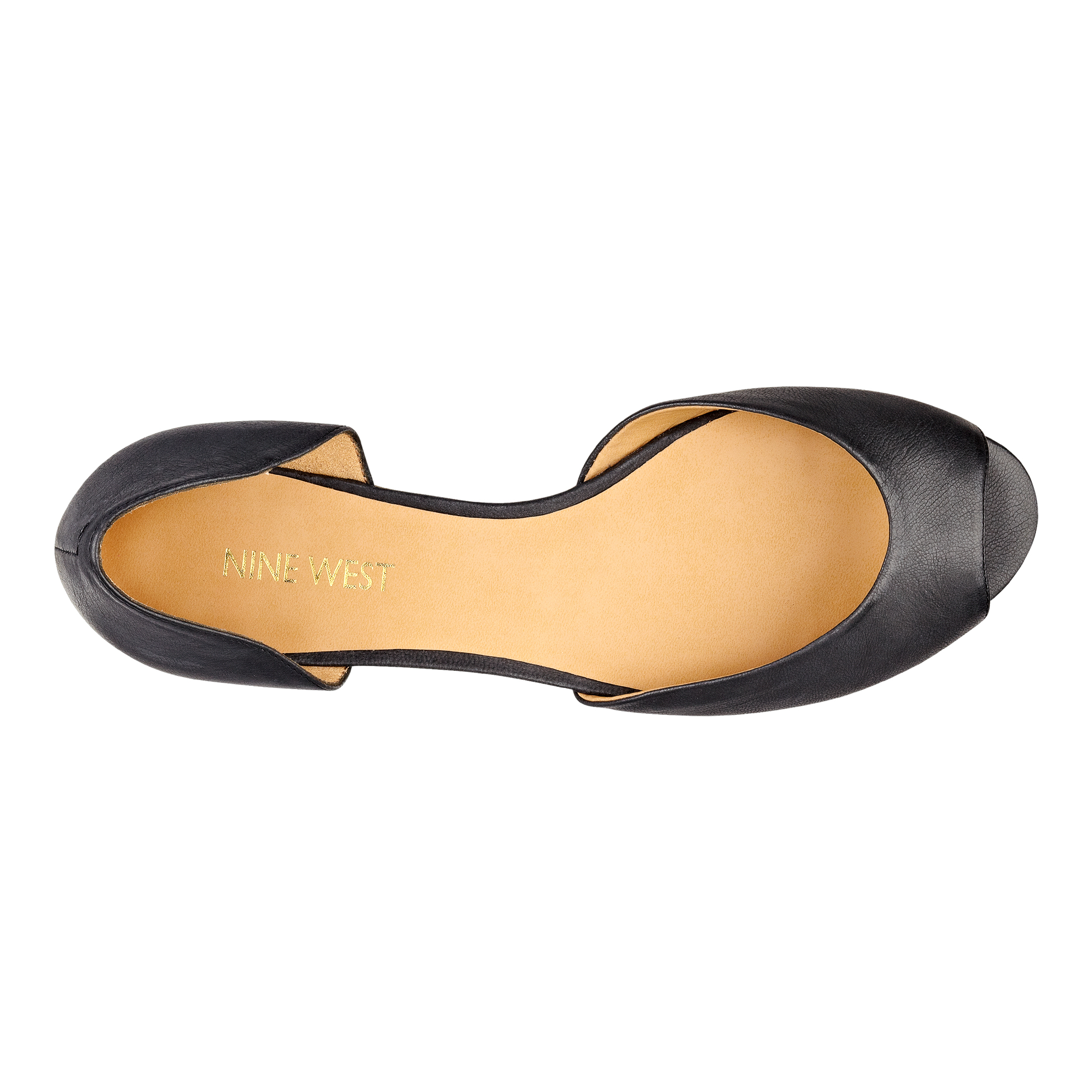 nine west black flats pointed toe