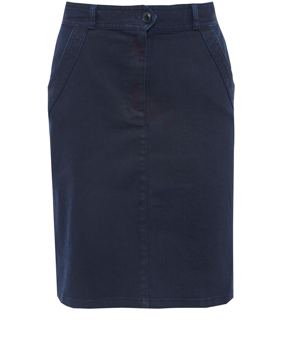 Lyst - A.P.C. Navy A-Line Denim Skirt in Blue