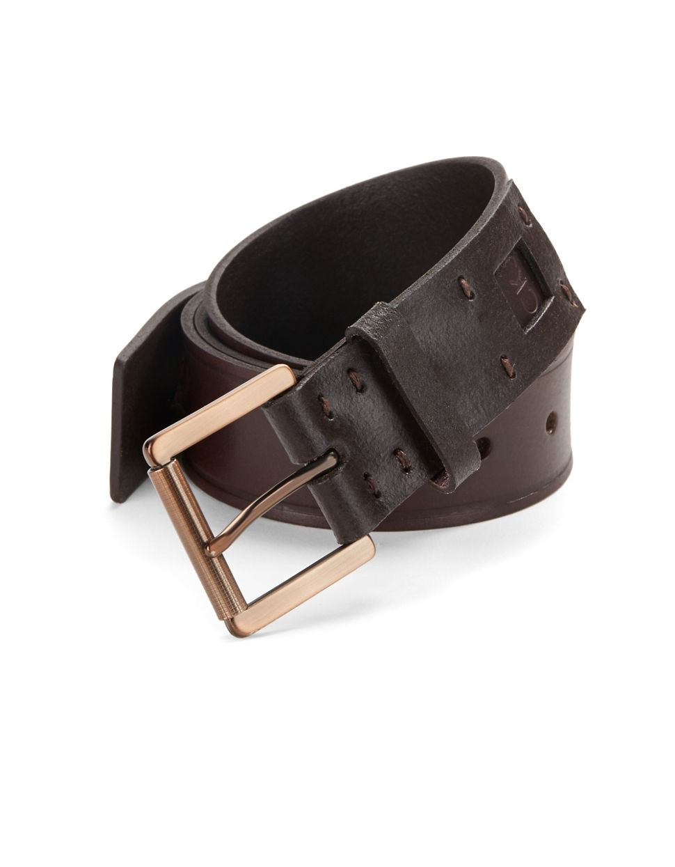 calvin klein leather belt in brown for lyst calvin klein leather belt in brown for lyst