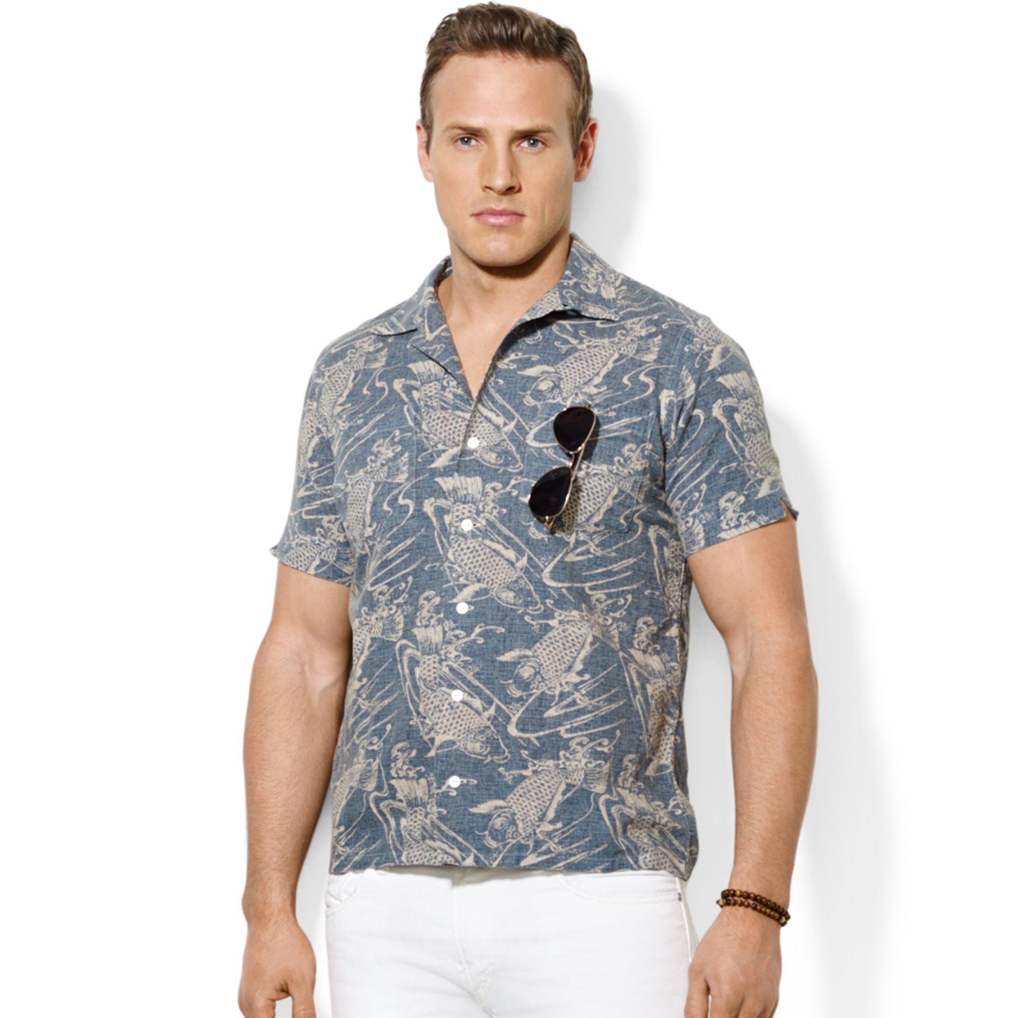 Polo Ralph Lauren Polo Big and Tall Linenblend Classic Camp Shirt for