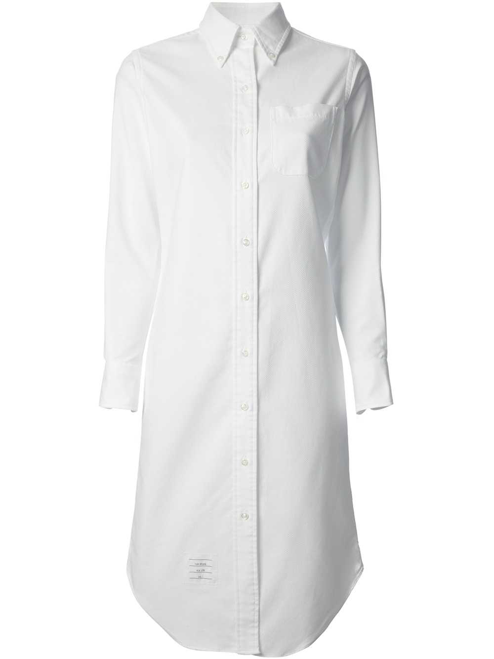 Lyst Thom Browne Knee  Length  Shirt  Dress  in White