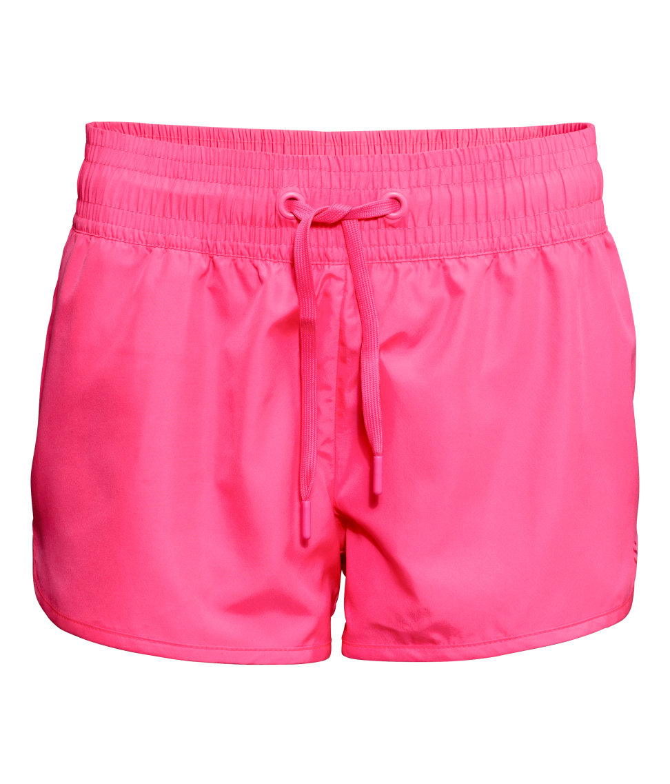 H&m Sports Shorts in Pink | Lyst