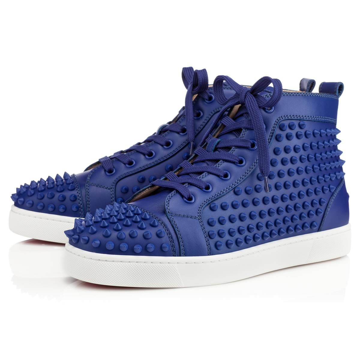 Lyst - Christian Louboutin Louis Spikes Mens Flat in Blue for Men