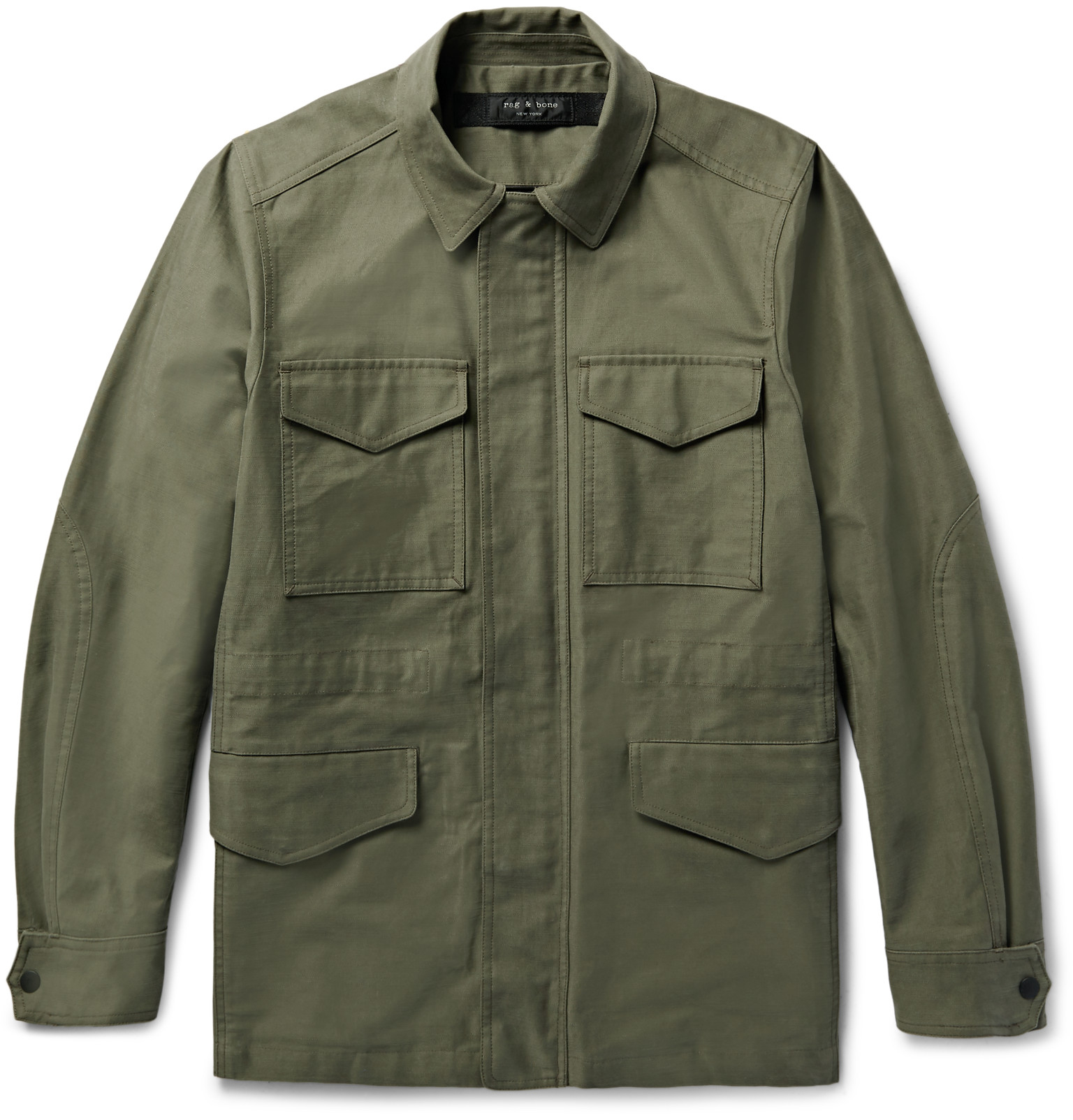 Rag & bone Cotton-canvas Field Jacket in Green for Men | Lyst