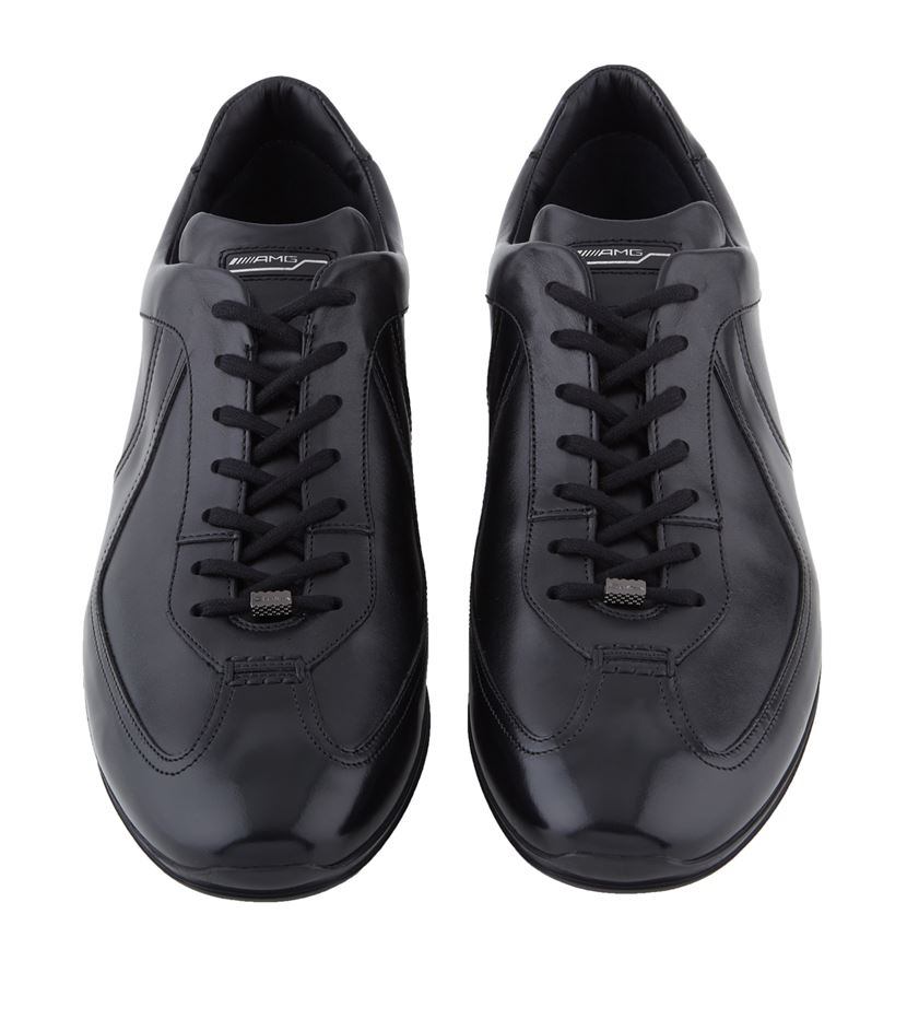 Santoni Amg Lo Pro Leather Sneaker in Black for Men - Lyst