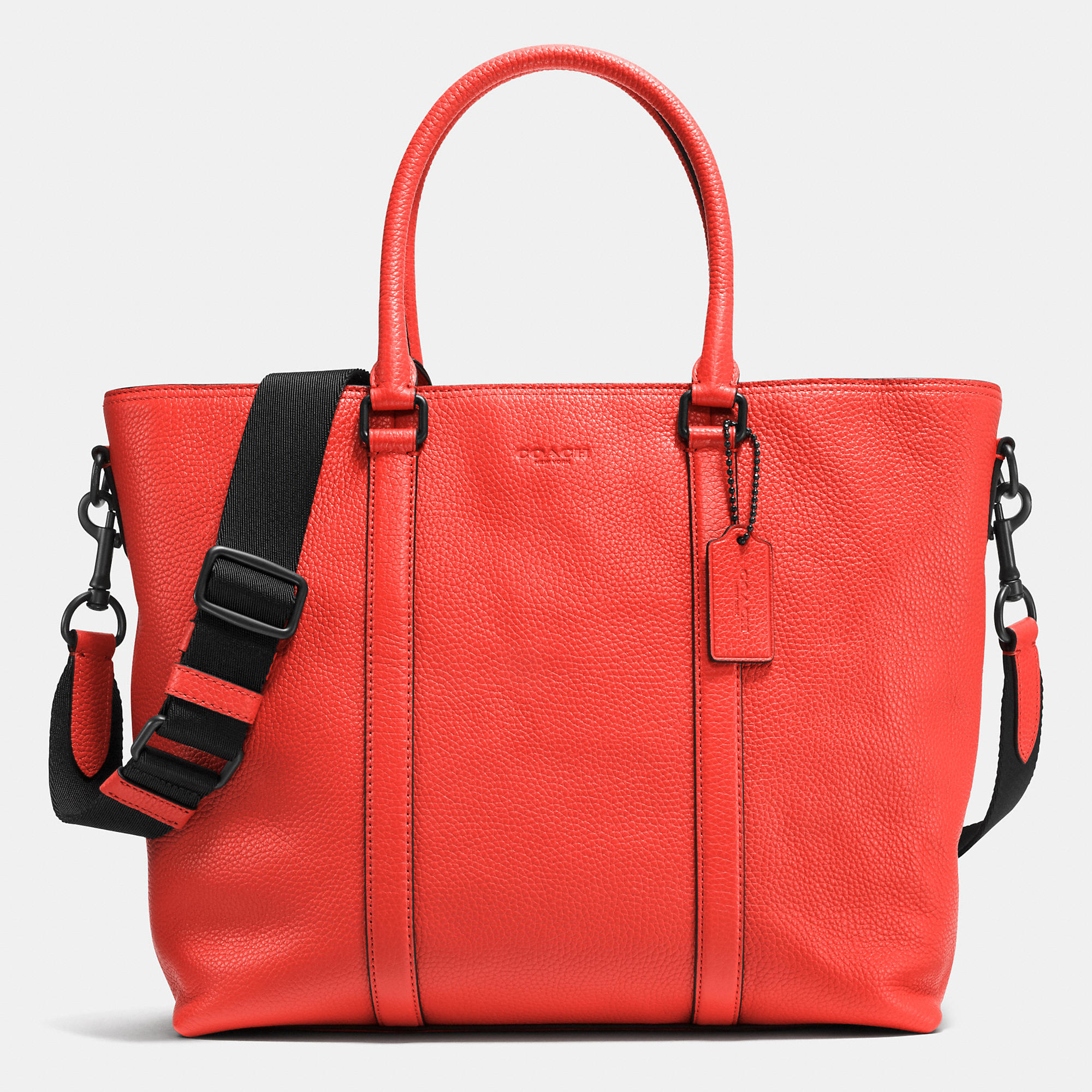 Lyst - Coach Metropolitan Tote In Pebble Leather in Orange