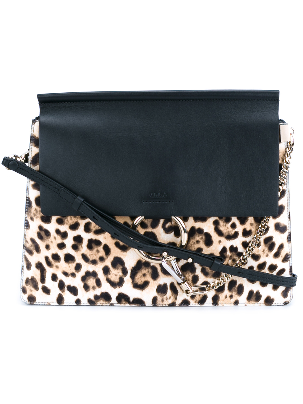 Chlo Faye Leopard-Print Leather Handbag in Multicolor (LEOPARD ...