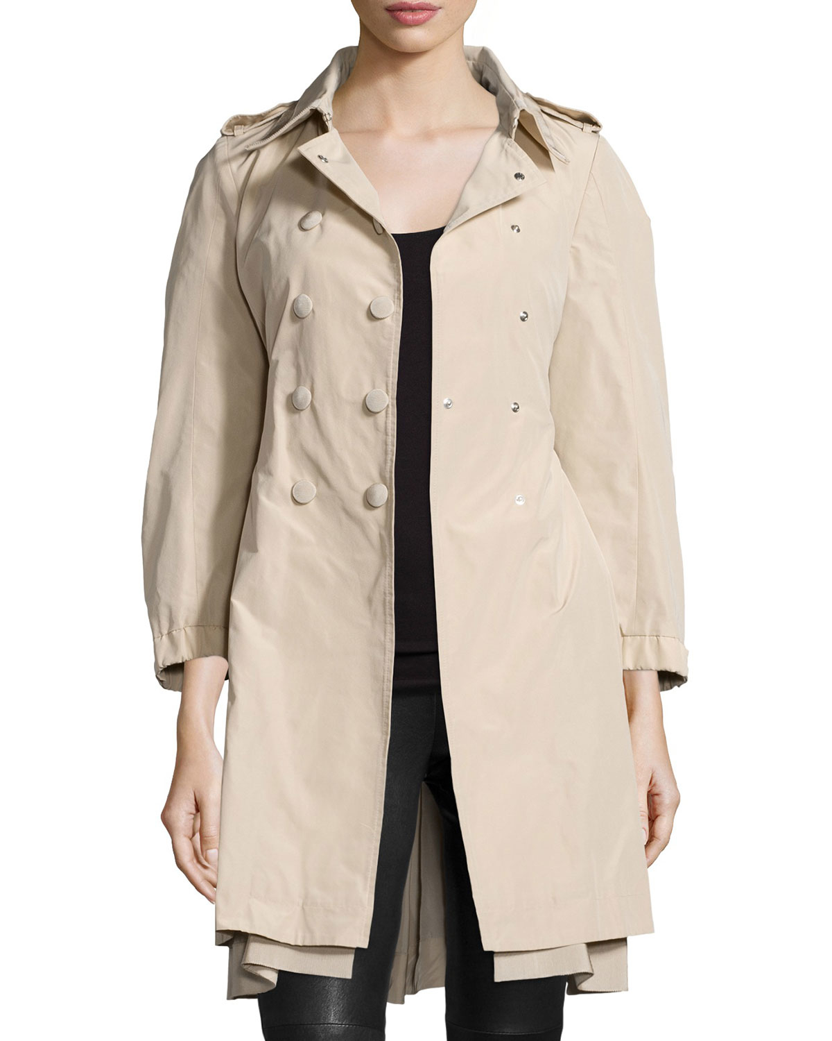 Moncler Argelia Trench Coat In Black Lyst
