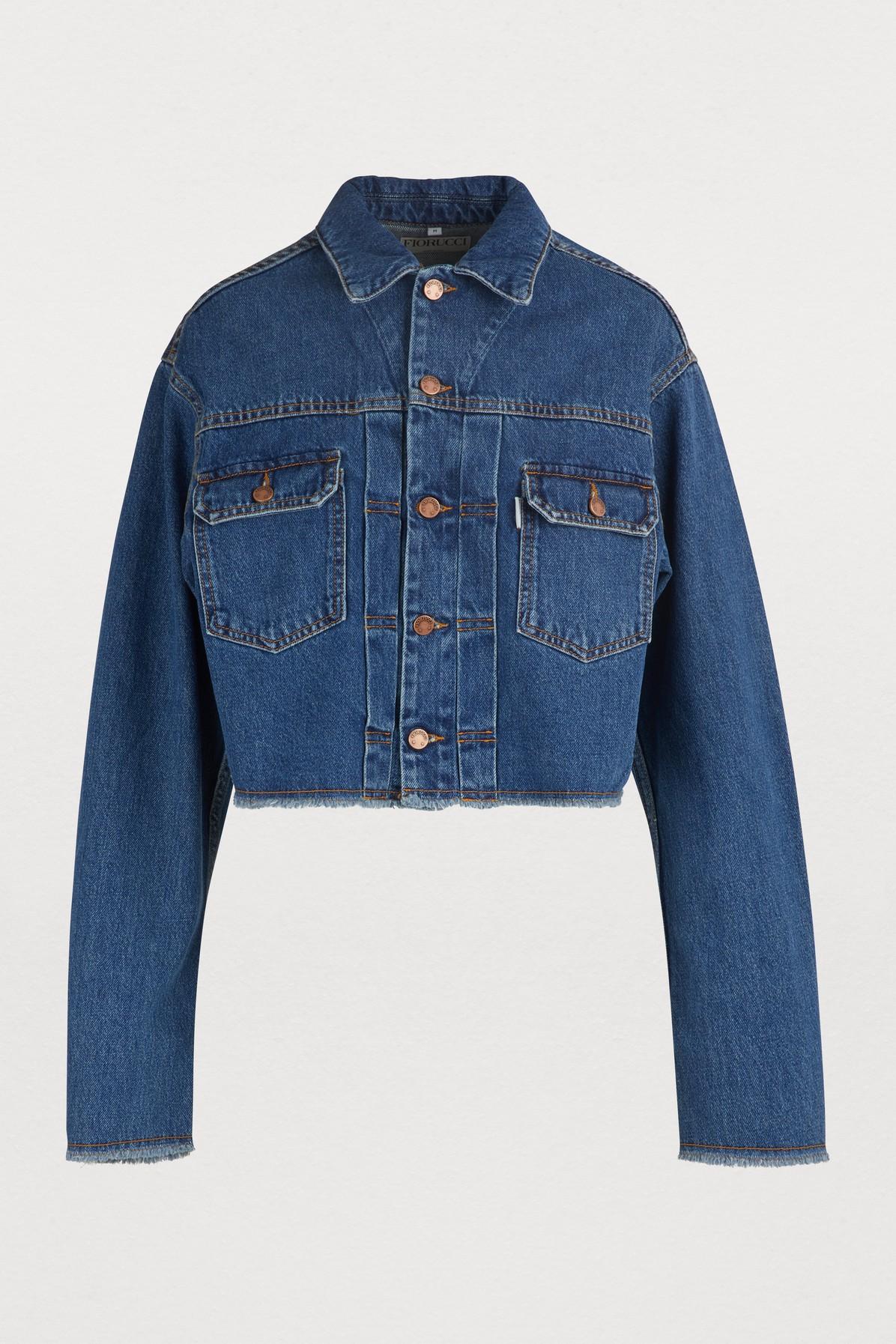 Fiorucci Denim Jacket With Angels Patch in Blue - Lyst