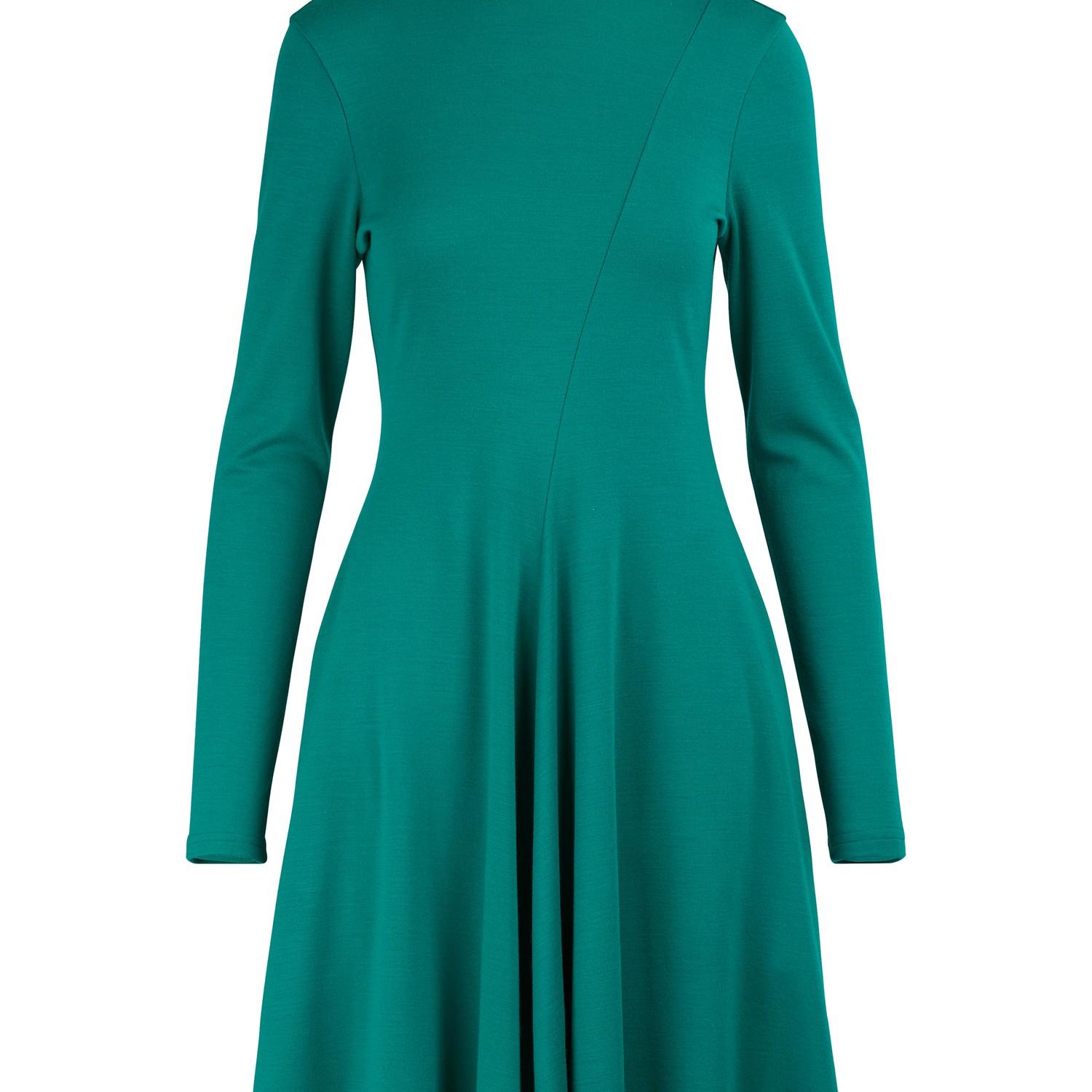 Calvin Klein Long-sleeved Mini Dress in Dark Malachite (Green) - Lyst