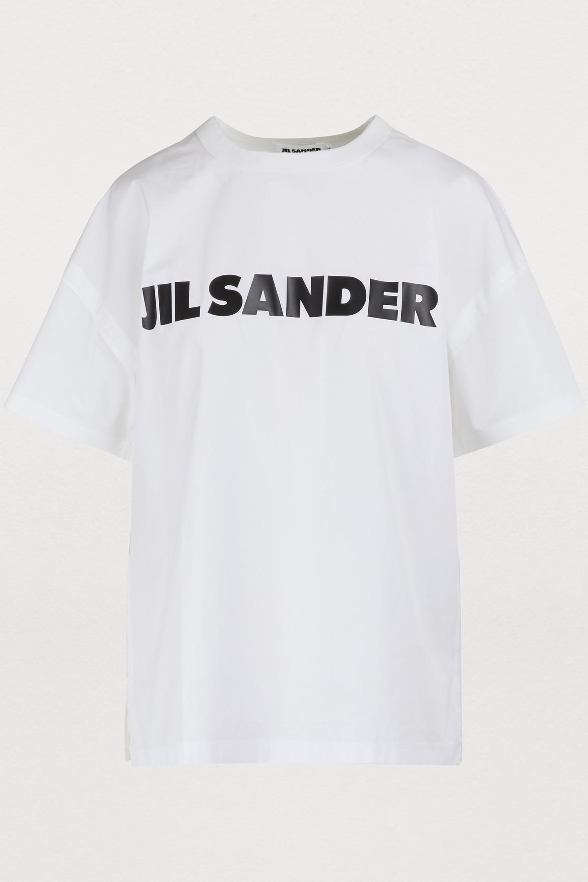 Jil Sander Logo T-shirt in White - Lyst