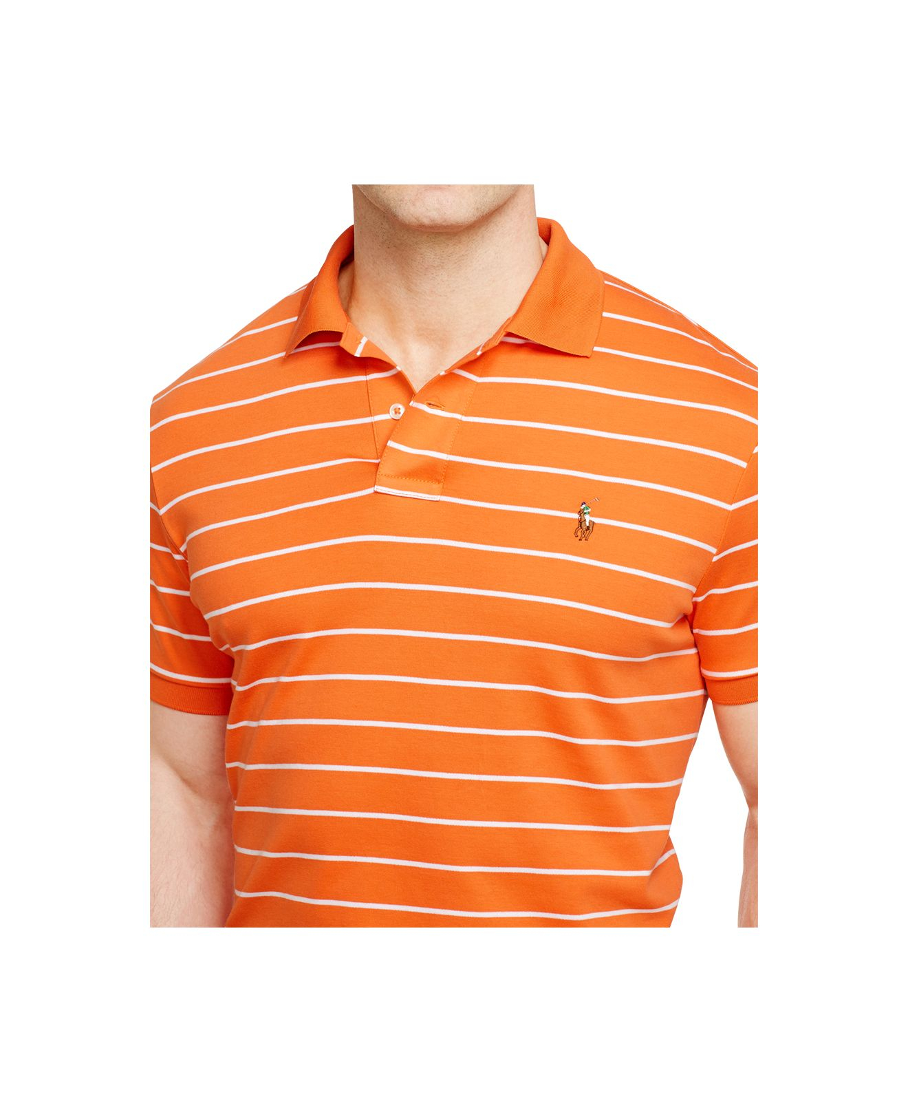 Polo Ralph Lauren Orange Striped Pima Soft Touch Polo Shirt Product 1 879328721 Normal 