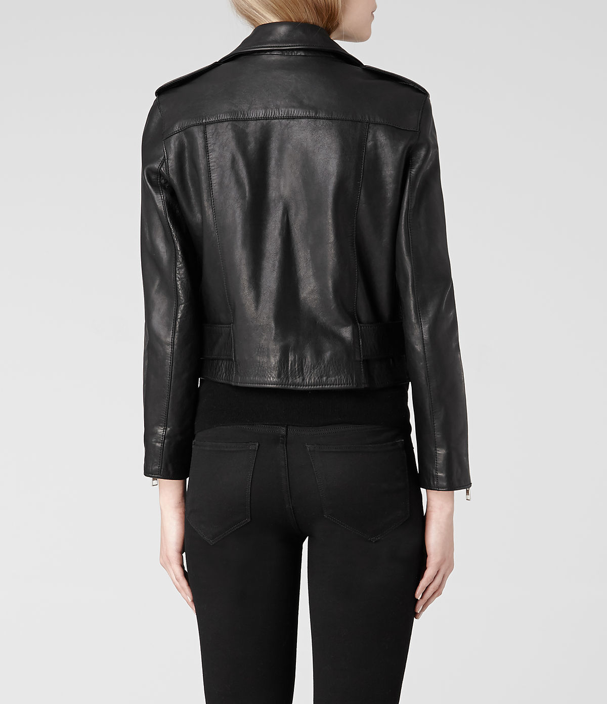 Lyst - Allsaints Allen Leather Biker Jacket in White