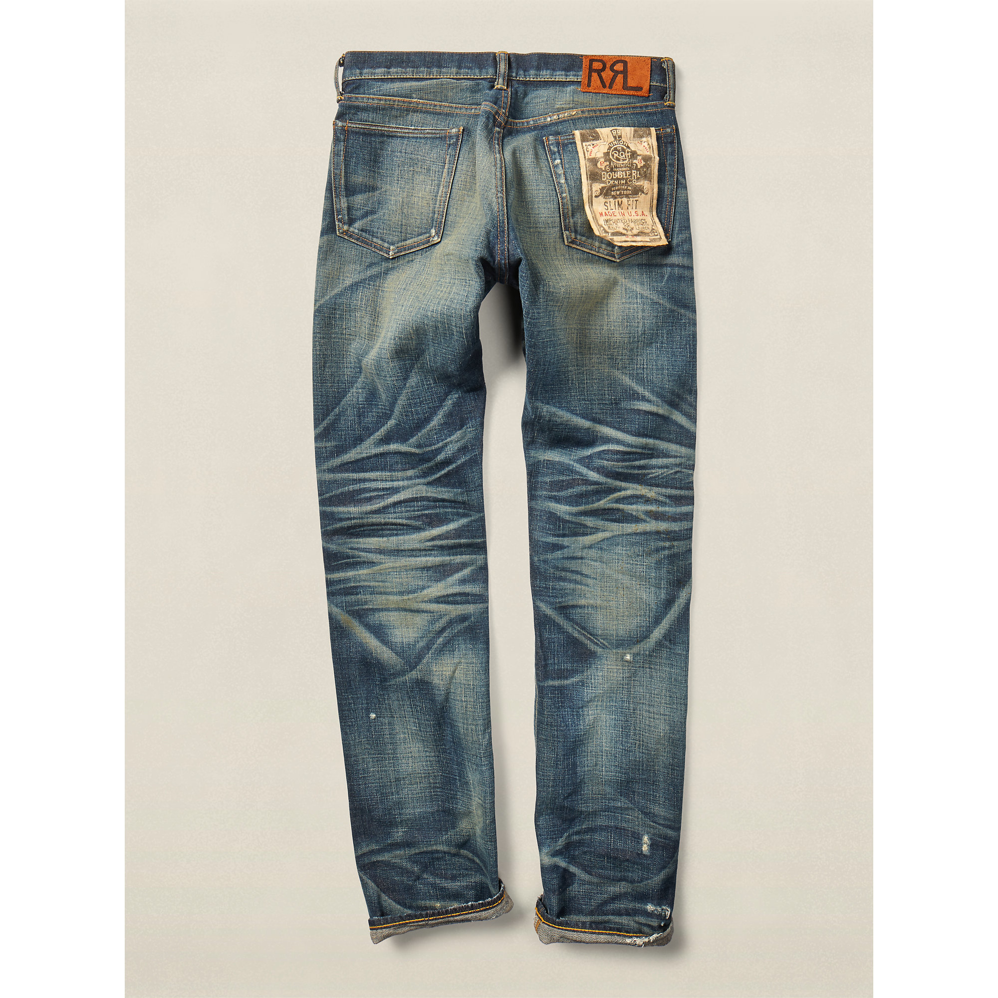 Lyst - Rrl Slim-fit Distressed Jean in Blue for Men