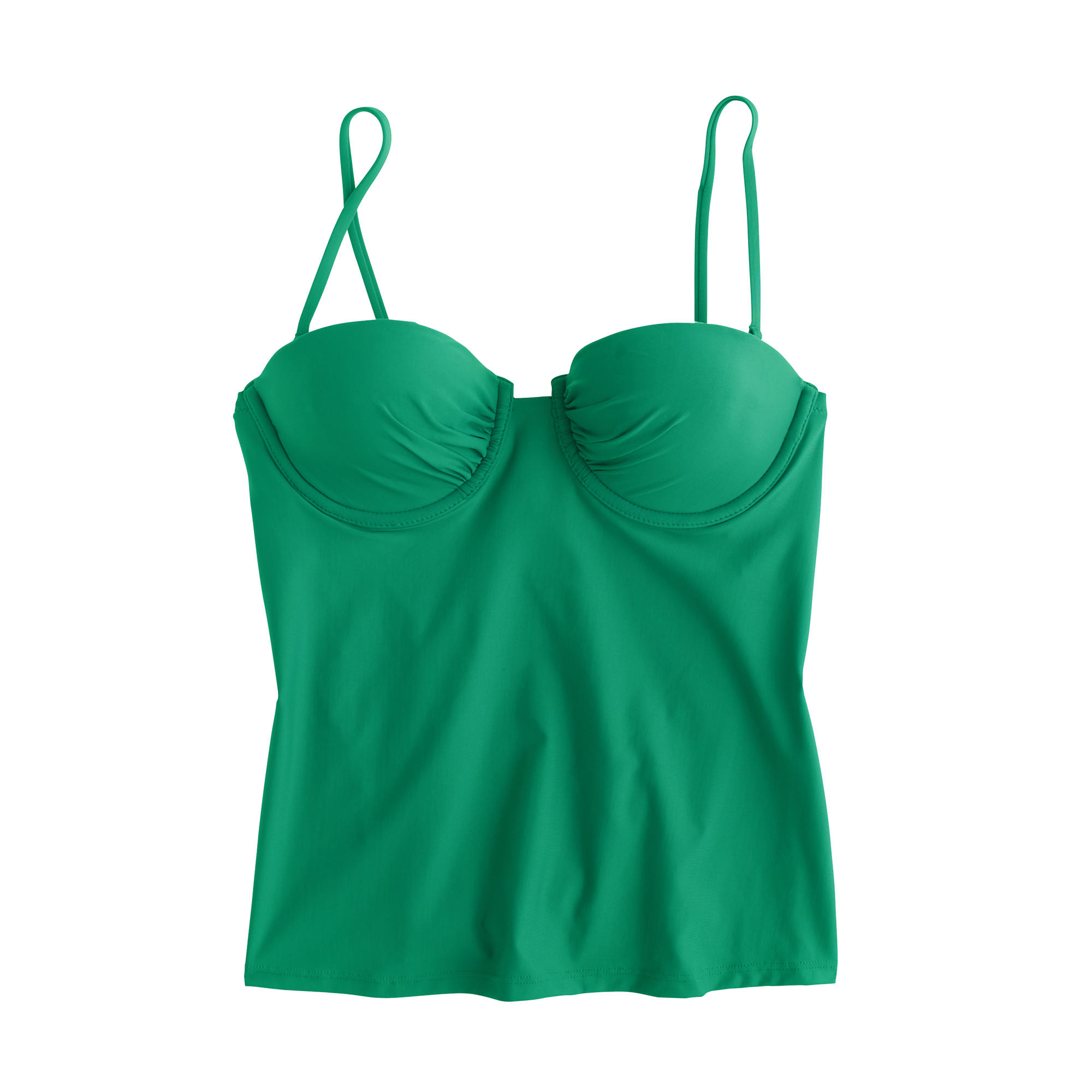 Lyst J.Crew Dcup Underwire Tankini Top in Green
