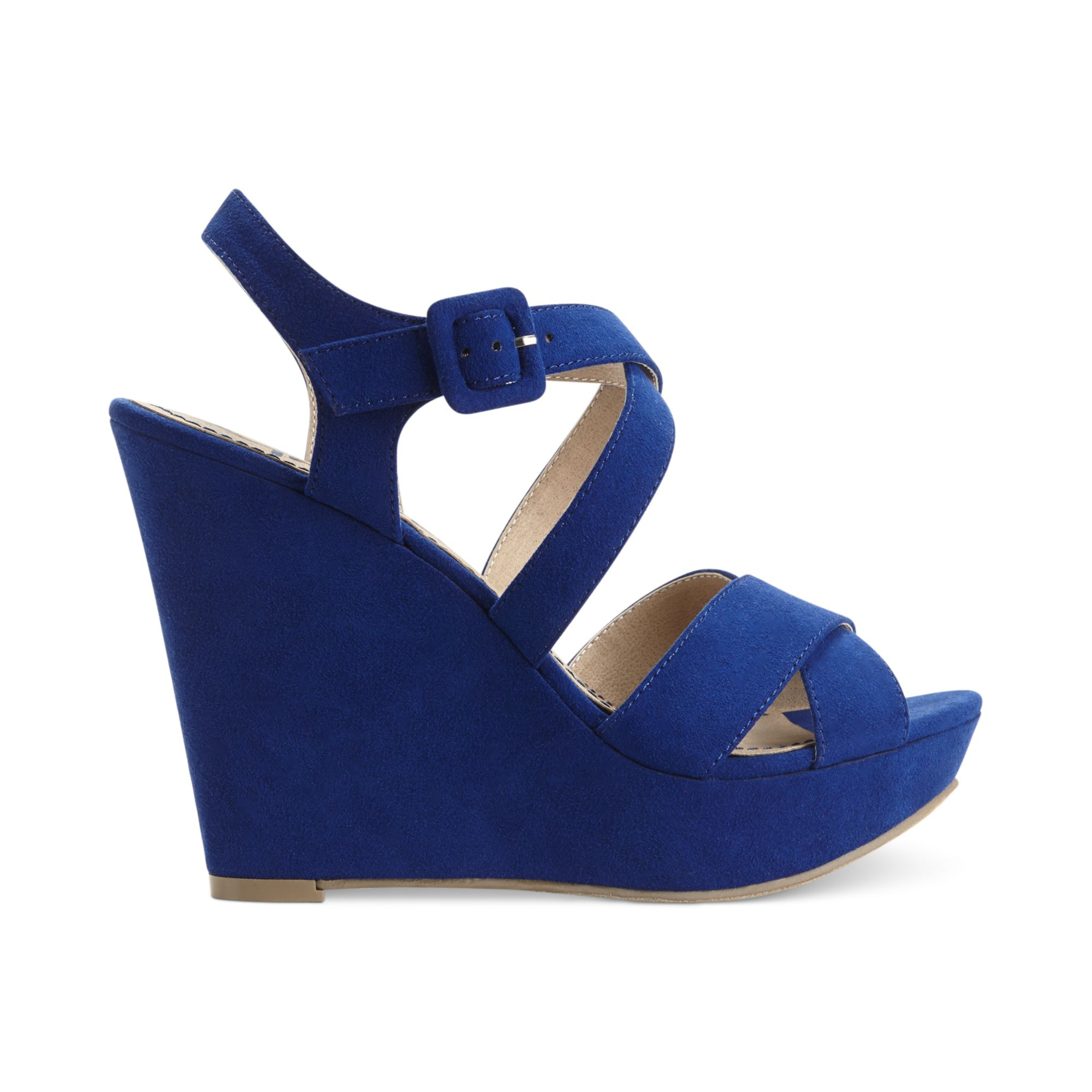 American Rag Rachey Platform Wedge Sandals in Blue (Cobalt) | Lyst