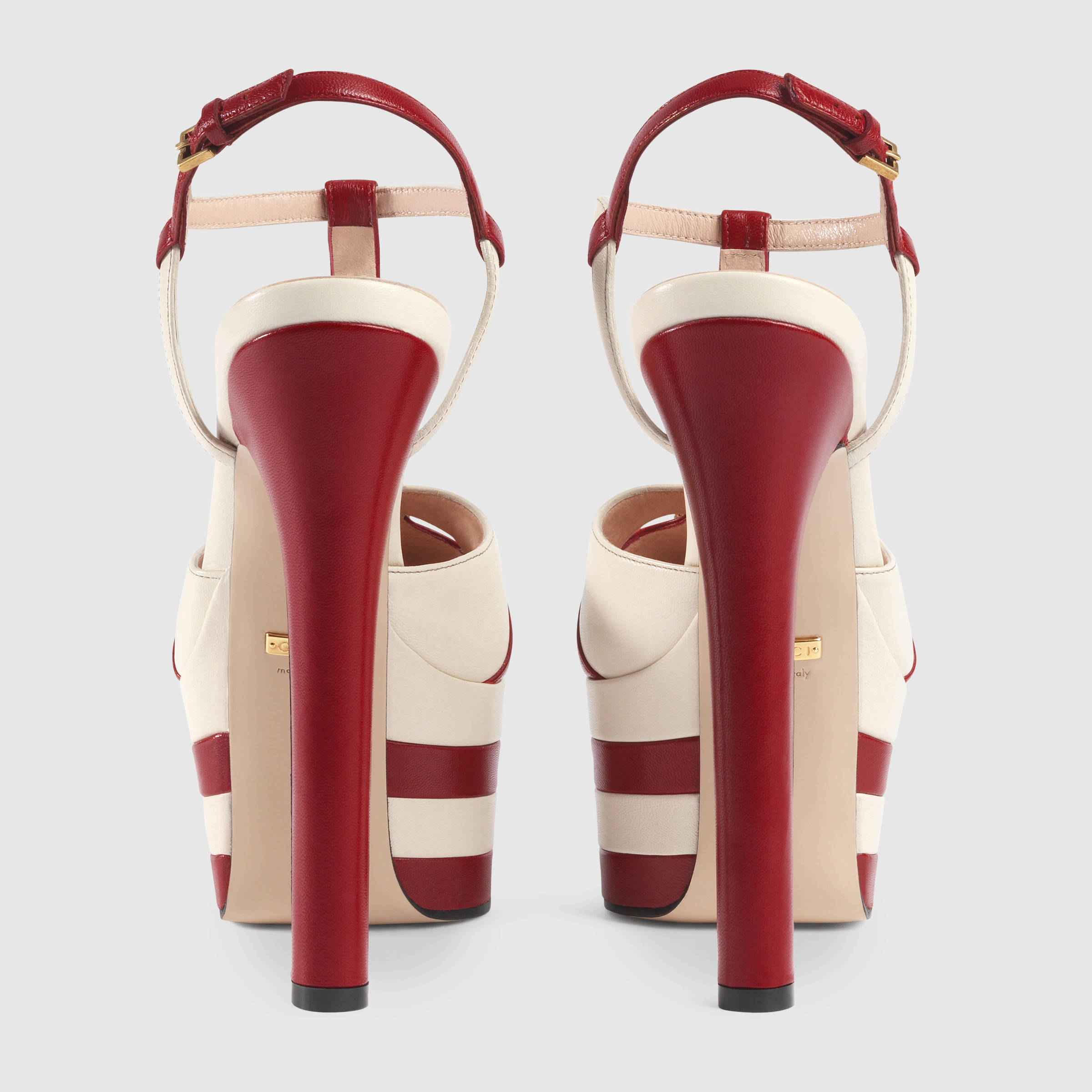 red gucci platform heels