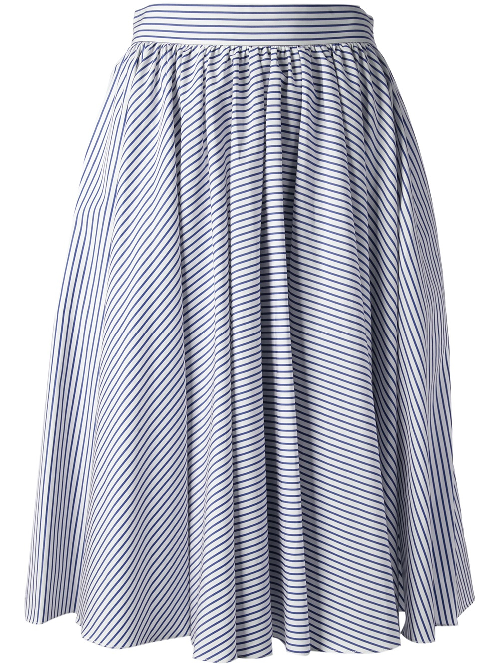 Jean Paul Gaultier Striped High Waisted Skirt in Blue | Lyst