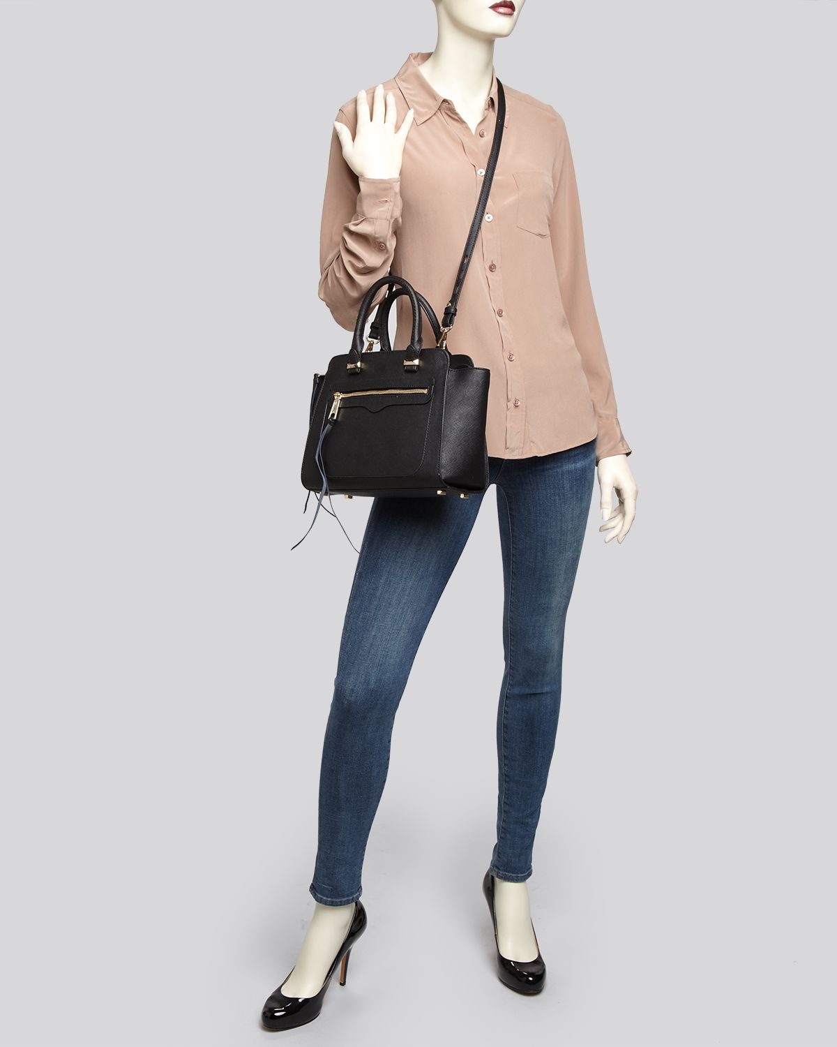 avery leather mini tote